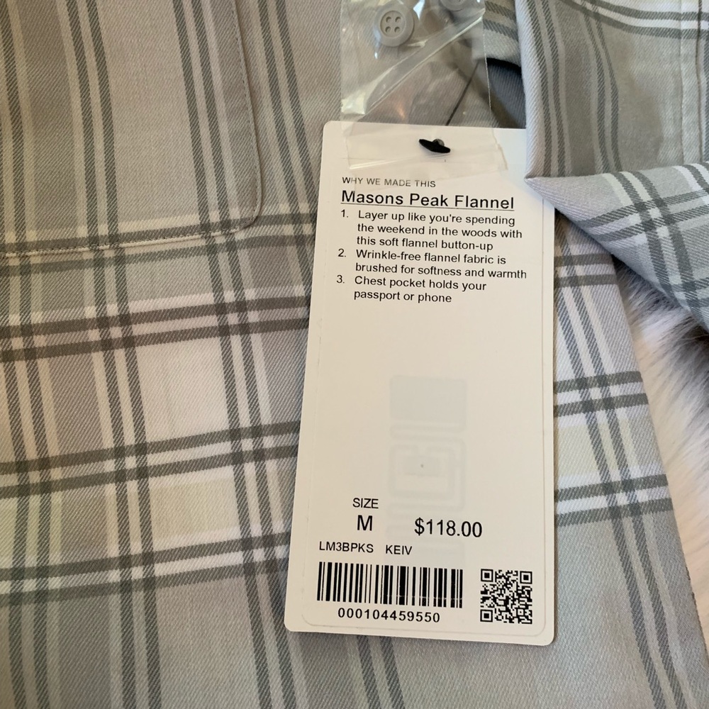 Masons peak flannel long sleeve button lululemon - Picture 4 of 6
